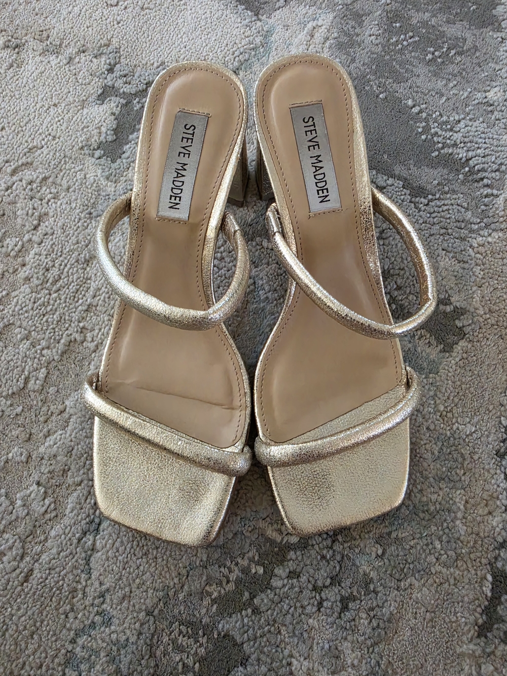Steve Madden Gold Strappy Heeled Sandals